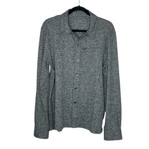 QOR Mens Dark Gray Button Down Soft Shirt size Medium